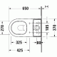 Tualetes pods apakša Duravit D-Neo Rimless, 370x650 mm, bez vāka, universāls izvads, balta