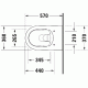 Подвесной унитаз Duravit ME by Starck, без крышки, 370x570 мм, Durafix, белый