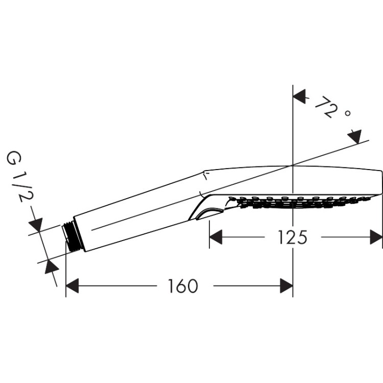 Dušas klausule Hansgrohe Raindance Select S 120 3jet P, hroms