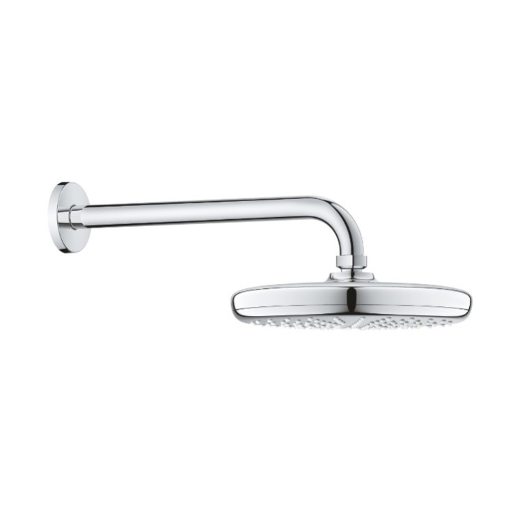 Dušas galva Grohe  ar turētāju Tempesta 210 I, L=286 mm, no sienas, 9,5 l/min, hroms