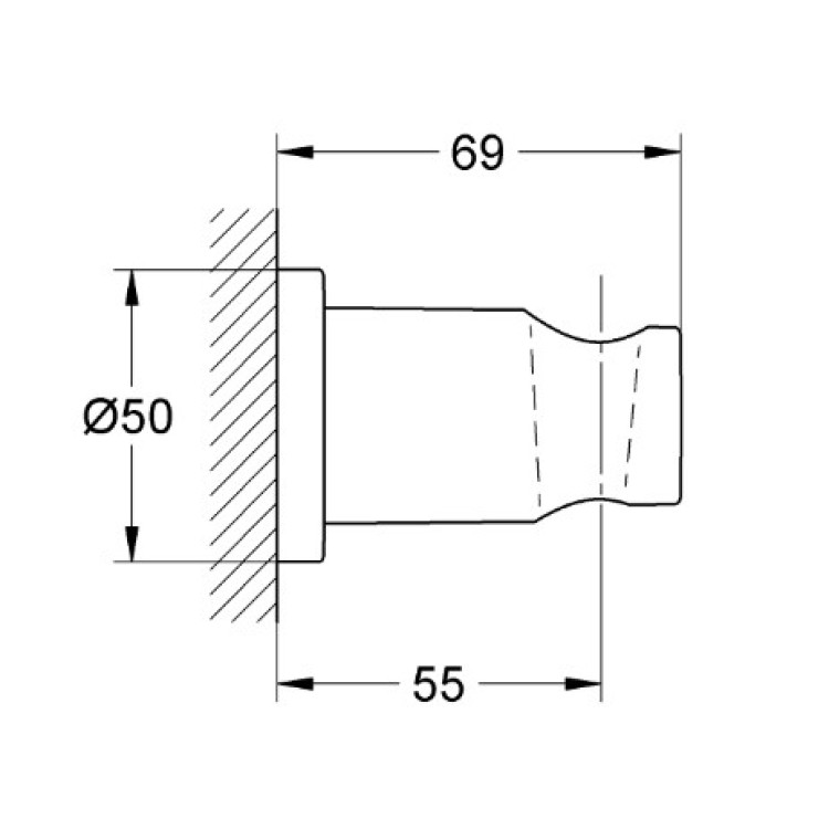 Dušas turētājs Grohe Rainshower, brushed hard graphite