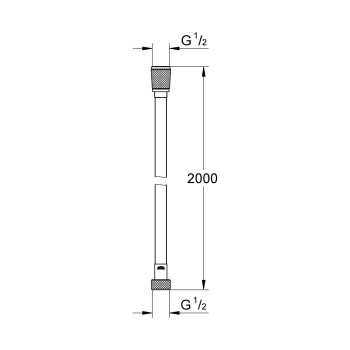 Dušas šļauka Grohe  Silverflex, 2000 mm, hroms