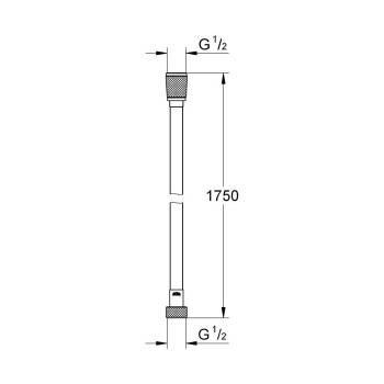 Dušas šļauka Grohe Silverflex, 1750 mm, hard graphite