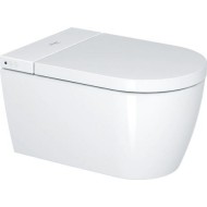 Piekaramais tualetes pods Duravit  Starck f Lite Compact Rimless SensoWash , ar vāku, 378x575 mm, balts HG