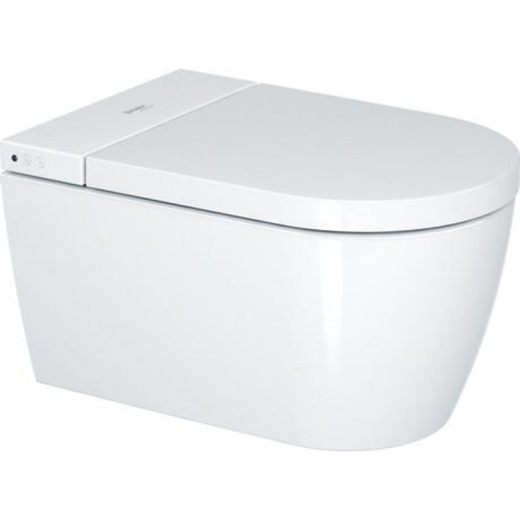 Piekaramais tualetes pods Duravit tarck f Lite Compact Rimless SensoWash, ar vāku, 378x575 mm, balts HG