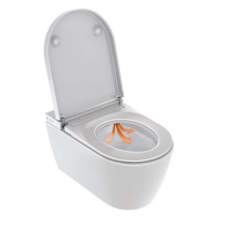 Piekaramais tualetes pods Duravit tarck f Lite Compact Rimless SensoWash, ar vāku, 378x575 mm, balts HG