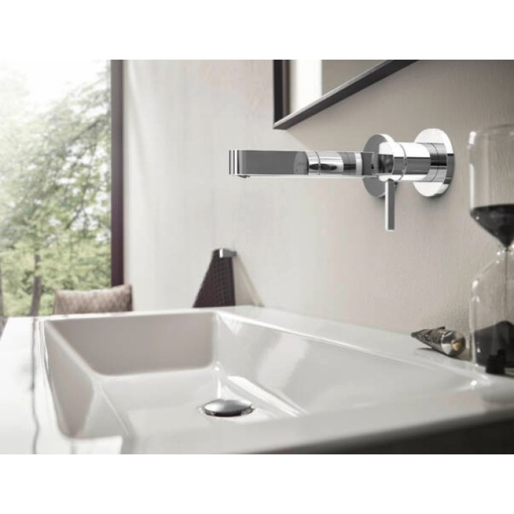 Izlietnes maisītājs Hansgrohe Finoris virsapmetuma daļa, 2 caurumu, no sienas, iztece 165 mm, hroms