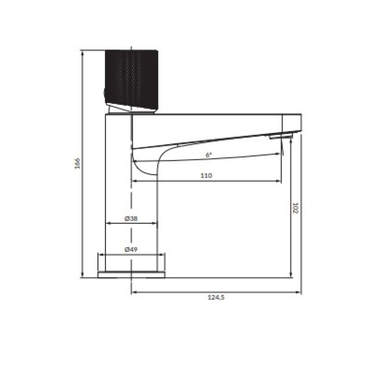 Izlietnes maisītājs Omnires Contour matēts zelts