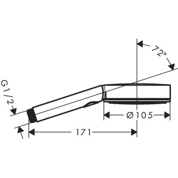 Dušas Klausule Hansgrohe Pulsify Select 105 3jet Activation, hroms