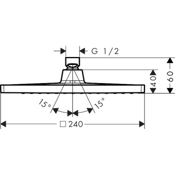 Dušas Galva Hansgrohe Crometta E 240 1jet, hroms