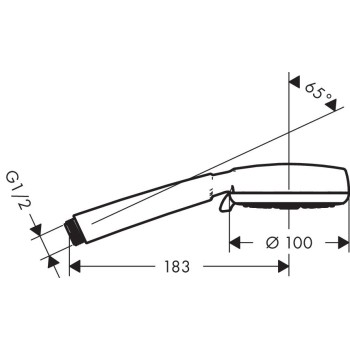 Dušas Klausule Hansgrohe Crometta 100 Vario, balts/hroms