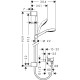 Dušas Klausule Hansgrohe Croma Select E Vario ar dušas stieni 0.90m un termostatu, balts/hroms