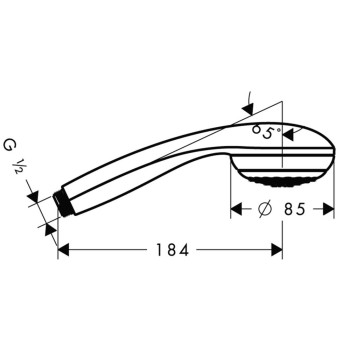 Dušas Klausule Hansgrohe Crometta 85 Green, hroms