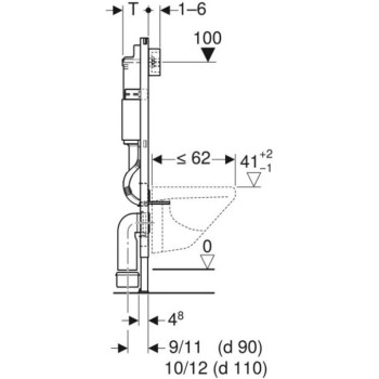 Montāžas rāmis Geberit Duofix 112 cm, ar Delta 12 cm skalojamo kasti Delta01 balts