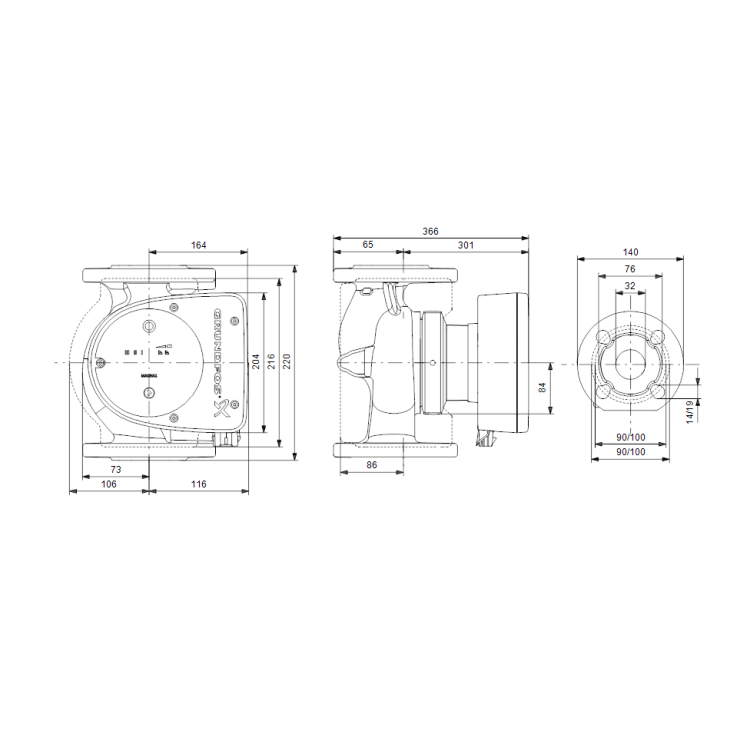 Cirkulācijas sūknis Grundfos MAGNA1 32-120 F