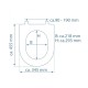 Poda vāks Schütte D-Forma,matēts balts ar Soft Close 455x355mm