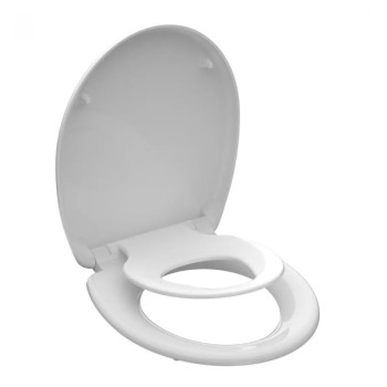 Poda vāks Schütte WC Soft Close, (+bērnu sēdriņķis) Duroplasts,balts 456x378mm