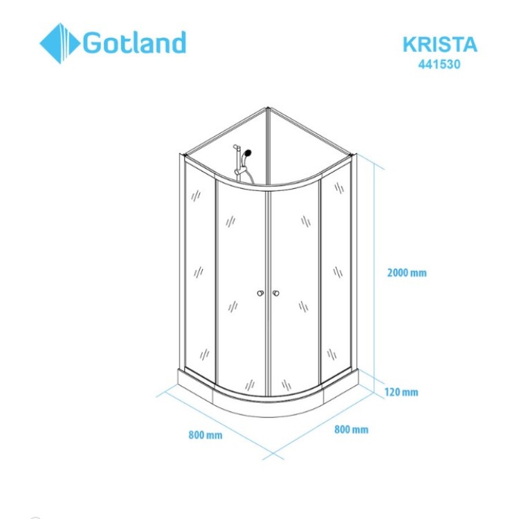 Dušas Kabīne Gotland Krista 90x200cm H=200cmSW909, Aizmugure Balta, Caurspīdīgie Stikli, Melni Profili, Zemais Paliktnis