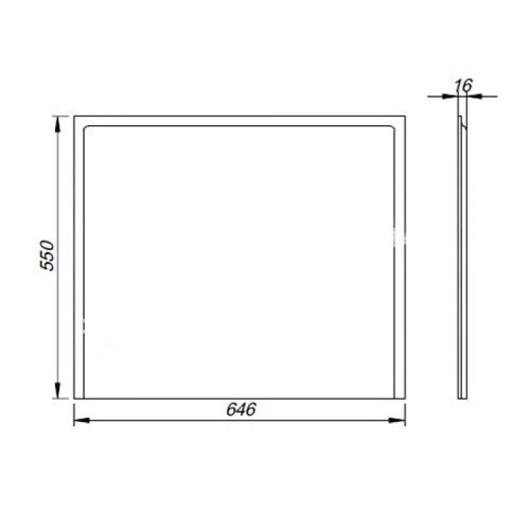 Universāls gala panelis Kolo 75 cm, balts