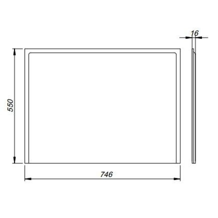 Universāls gala panelis Kolo 80 cm, balts