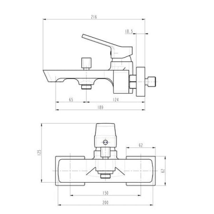 Schütte Stilo смеситель для ванны и душа, хром