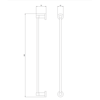 MODERN PROJECT DVIEĻU TURĒTĀJS 40CM MELNS MP60214AT