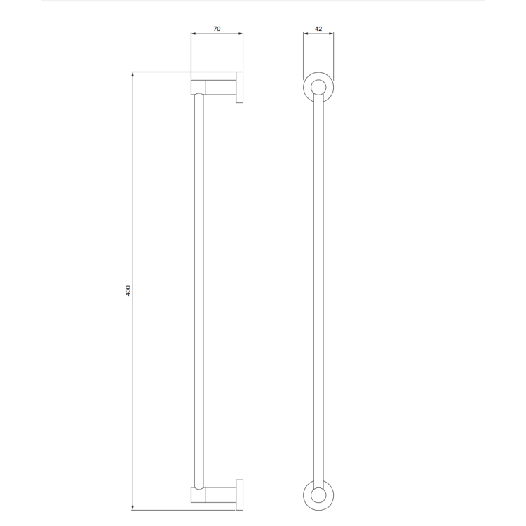 MODERN PROJECT DVIEĻU TURĒTĀJS 40CM MELNS MP60214AT