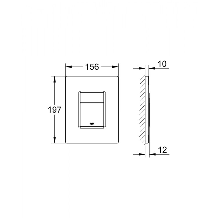 Komplekts Grohe BauCeramic Rimless WC+rāmis Rapid SL+poga Cosmo, 395896000