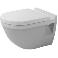 Duravit Starck III Piekaramais WC ar cieto vāku, 2200090000/0063810000