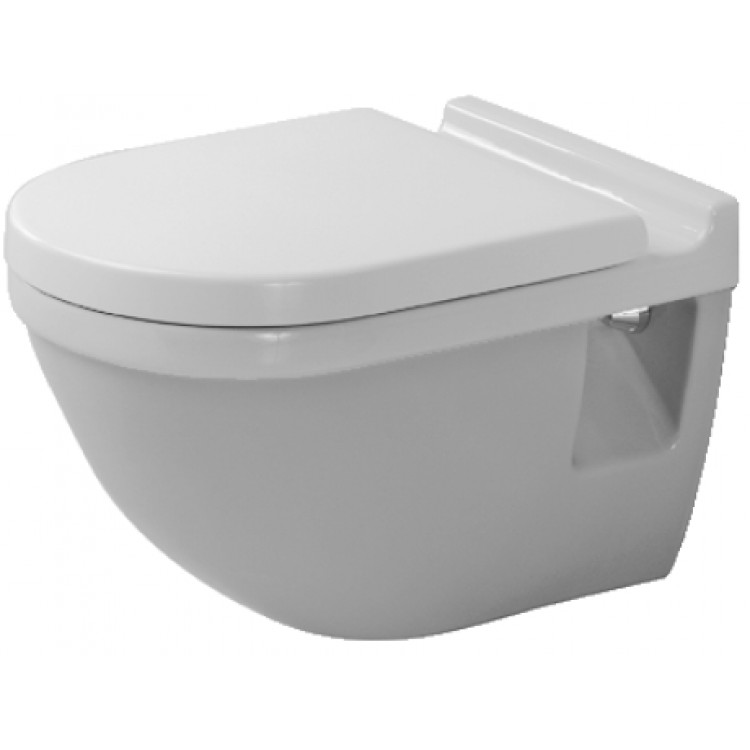 Duravit Starck III Piekaramais WC ar cieto vāku, 2200090000/0063810000