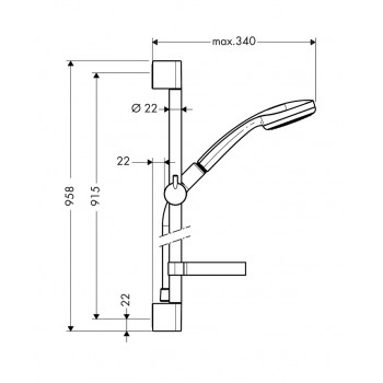 Hansgrohe Душевой набор Croma 100 Mono 27724000