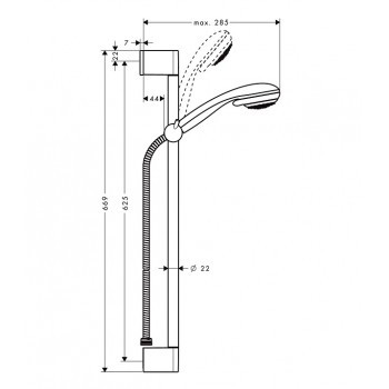 Hansgrohe Душевой набор Crometta 85 Variojet 27763000