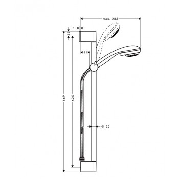 Hansgrohe Душевой набор Crometta 85 Multi 27767000