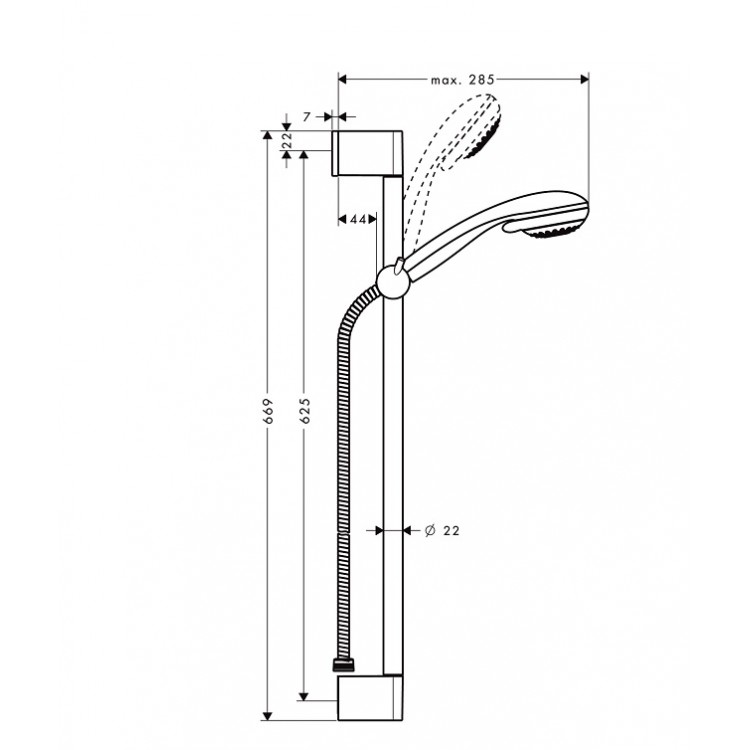 Hansgrohe Душевой набор Crometta 85 Multi 27767000