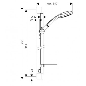 Hansgrohe Душевой набор Croma 100 Vario 27771000