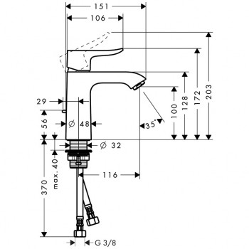 Hansgrohe Metris Bidē jaucējkrāns, hroms 31280000