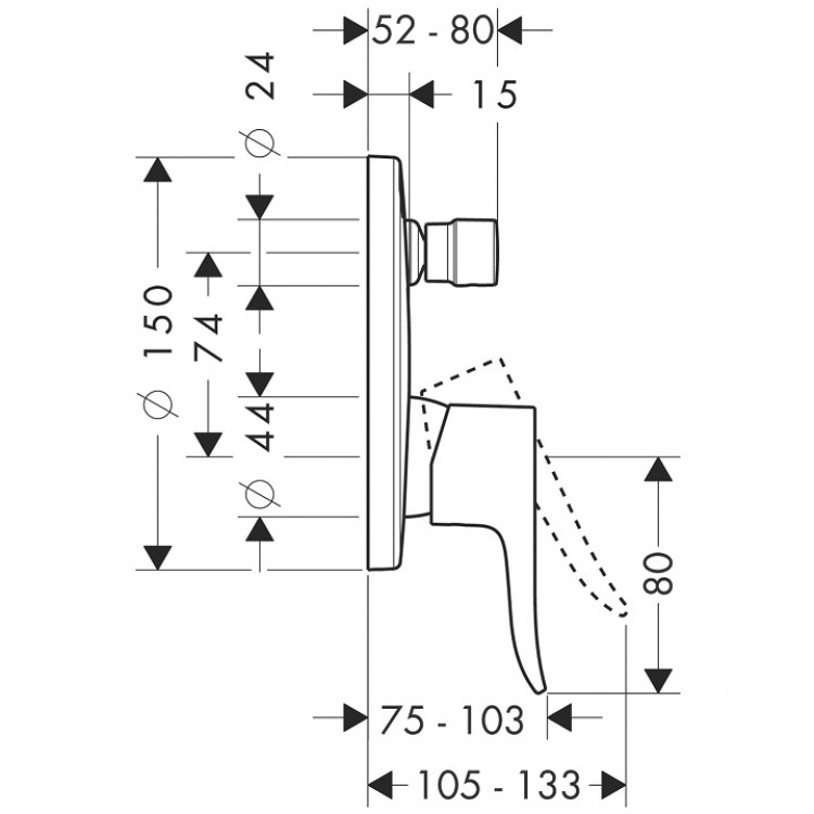 Hansgrohe Metris Vannas jaucējkrāna dekoratīvā daĮa 31493000