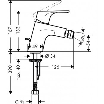 Hansgrohe Focus Bidē jaucējkrāns, hroms 31920000