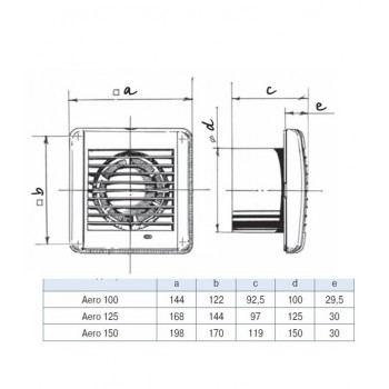 Blauberg Ventilators Aero 100S ar slēdzi