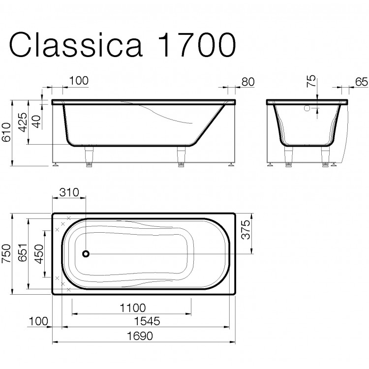 Vispool Vanna CLASSICA 170x75