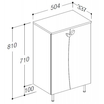 RB ELZA Vannas istabas skapītis 50cm EAU50