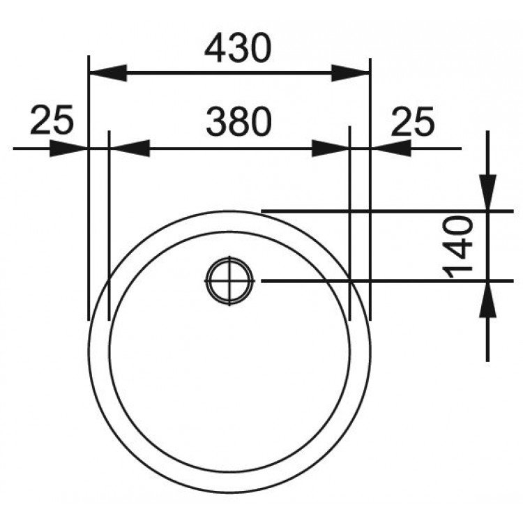 FRANKE Virtuves izlietne RAMBLA 43cm,RAN 610-38, matēts tērauds