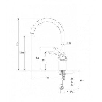 IZP FRANKE Virtuves izlietnes jaucējkrāns Platino, 115.0029.586