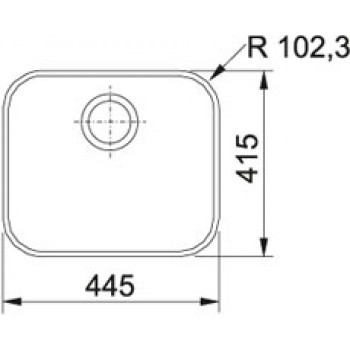 FRANKE Virtuves izlietne QUADRANT 44.5x41.5 cm, QAX 210 ar venti