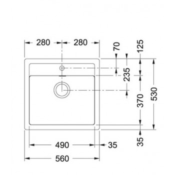 FRANKE Tectonite Virtuves izlietne SIRIUS 56x53 cm, SID 610, Carbon