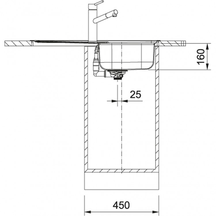 FRANKE Virtuves izlietne SPARK 79x50 cm, SKX 611-79 ar ventili