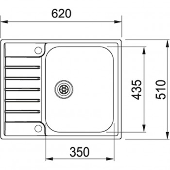 FRANKE Virtuves izlietne ARGOS G 62.5x51 cm, AGX 211-62G ar vent