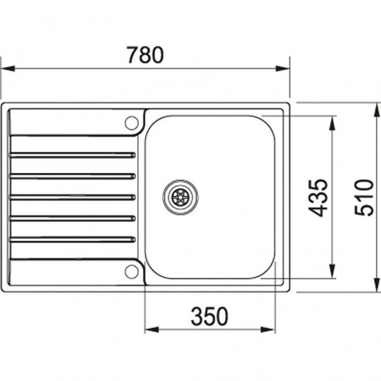 FRANKE Virtuves izlietne ARGOS G 78x51 cm, AGX 211-78G ar vent