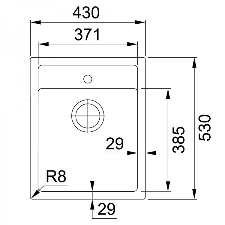 FRANKE Tectonite Virtuves izlietne SIRIUS 43x53 cm, SID 610-40, bēšīga