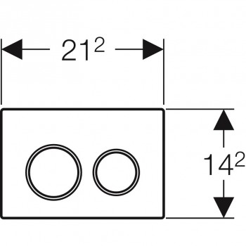 Geberit Omega20 Divrežīmu noskalošanas taustiņš, 115.085.KH.1